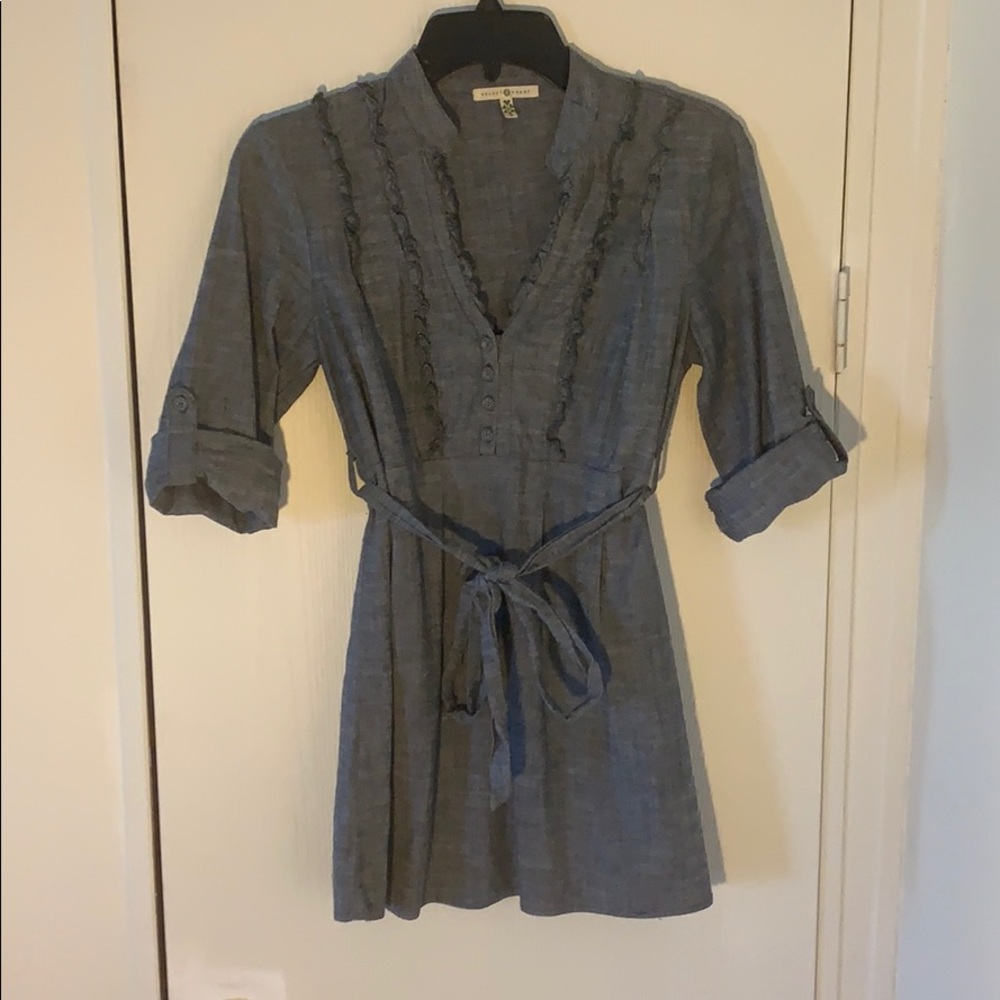 Gray 3/4 sleeve blouse
